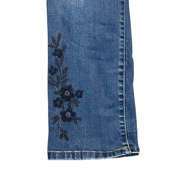Lee Jeans Women 10M Straight Leg Ultra Lux Comfort Flex Motion Waistband Floral - Picture 3 of 5